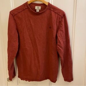 Timberland Shirt mens m maroon red long sleeve cotton gorpcore outdoor casual